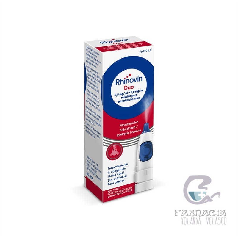 Rhinovin Duo 0,5 Mg/ml + 0,6 Mg/ml Solución Para Pulverización Nasal 10 ml