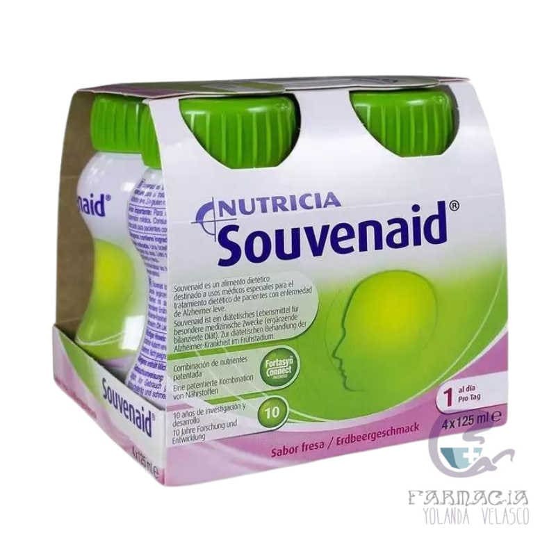 Souvenaid 4 Botellas 125 ml Sabor Fresa