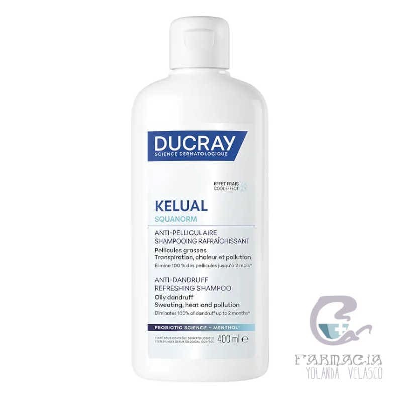 Ducray Kelual Squanorm Anticaspa Champú Refrescante 400 ml