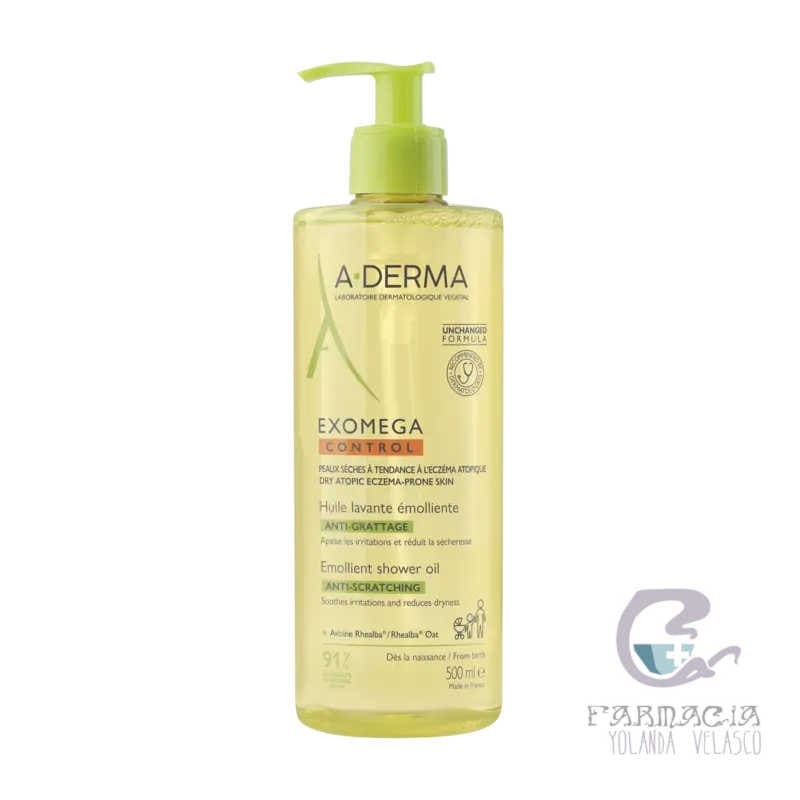 A-Derma Exomega Control Aceite Limpiador Emoliente 1 Envase 500 ml