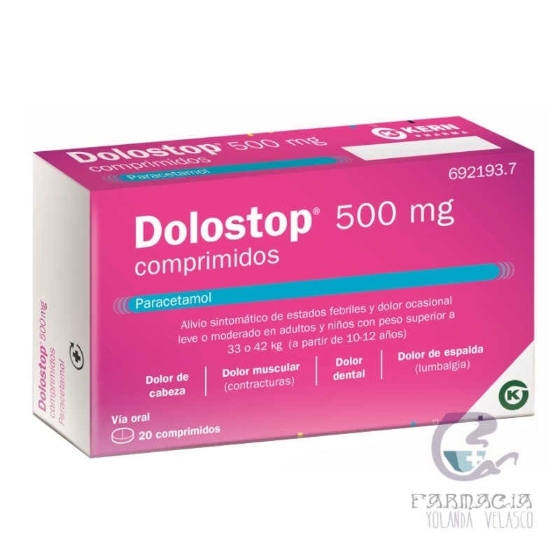 Dolostop 500 mg 20 Comprimidos