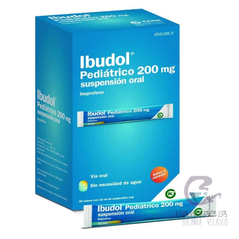 Ibudol Pediatrico 200 mg 20 Sobres Suspensión Oral 10 ml