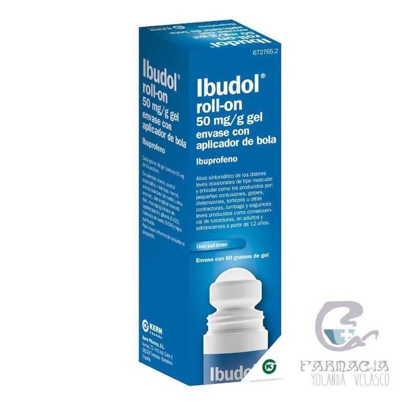 Ibudol Roll-On 50 mg/g Gel Cutaneo 1 Tubo con Aplicador de Bola 60 gr