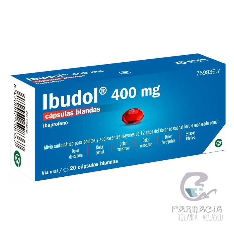 Ibudol 400 mg 20 Cápsulas Blandas