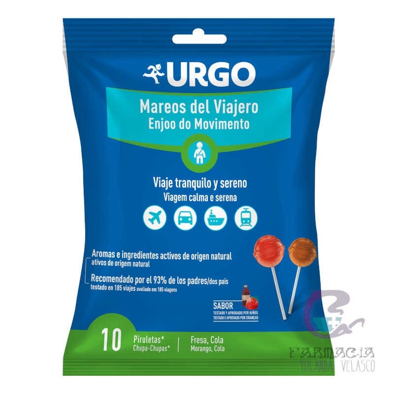 Urgo Mareos Viajero 10 Piruletas