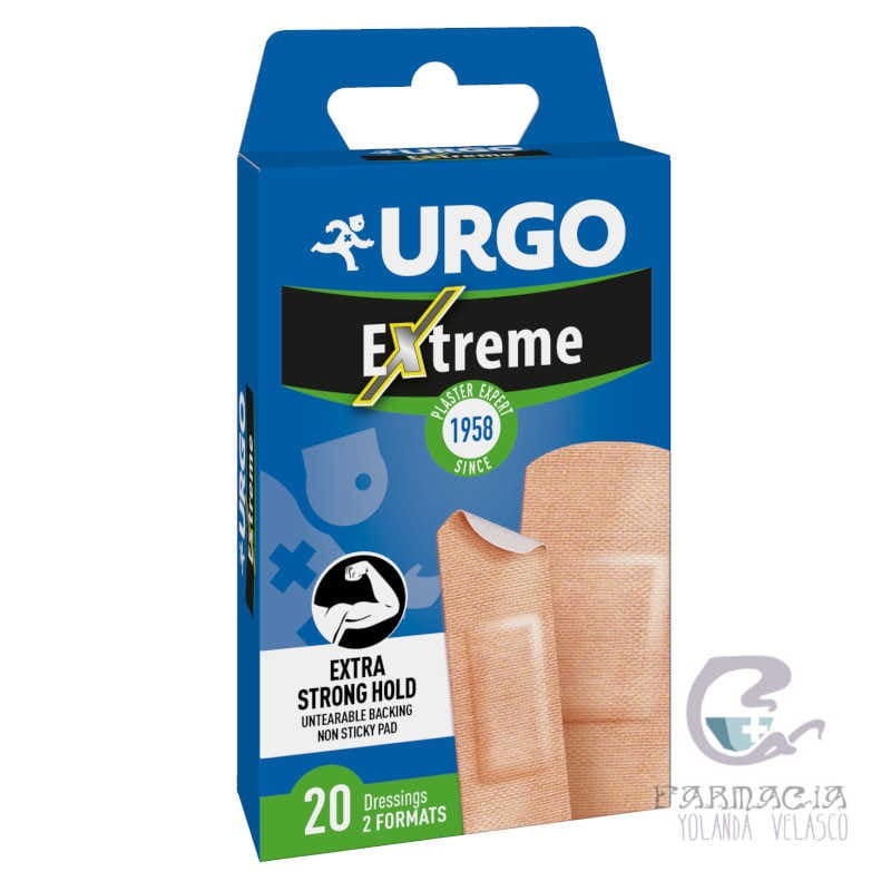 Urgo Apósitos Extreme 16 Unidades 7,2 cm x 2 cm + 4 Unidades 7,2 cm x 3,4 cm