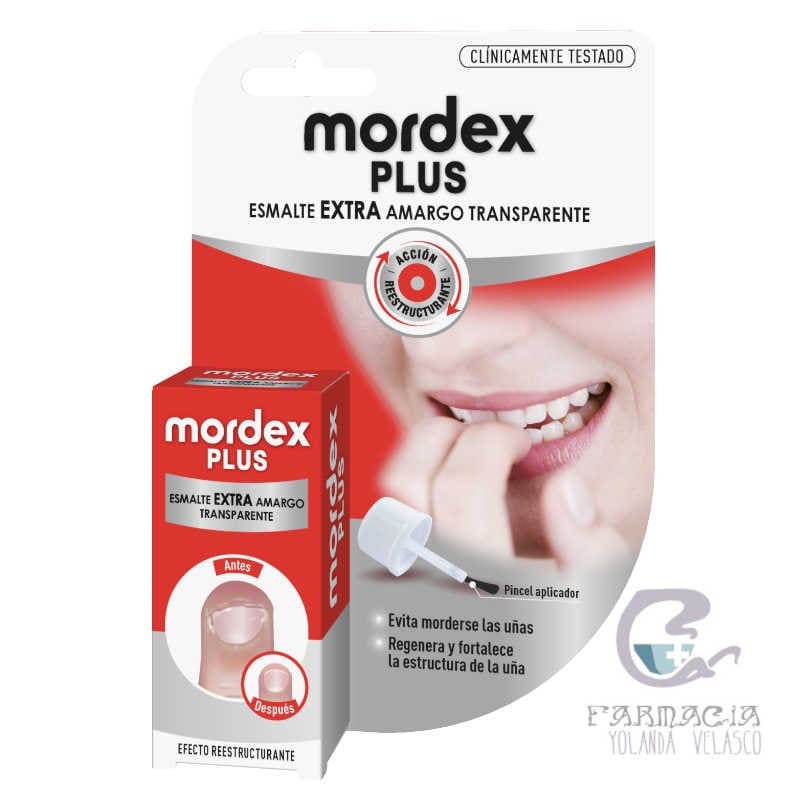 Mordex Plus Esmalte Amargo Transparente con Pincel 9 ml