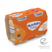 Nutriben Potitos Platano Mandarina Pera y Galleta 2 Envases 190 gr