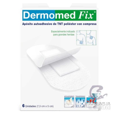 Dermomed Fix Apósito Estéril Autoadhesivo 6 Unidades 7,5x5 cm