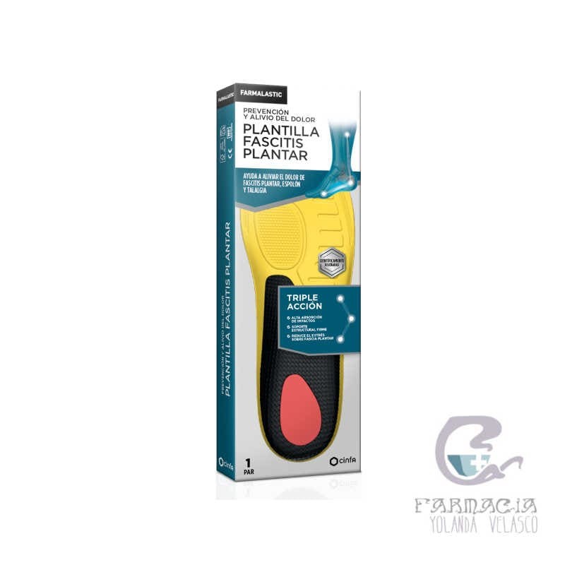 Plantilla Terapeutica Fascitis Plantar Farmalastic 2 Unidades Talla S