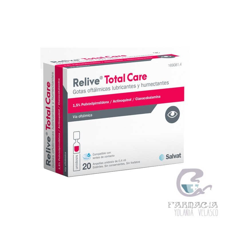 Relive Total Care Gotas Oftálmicas Esteril 0,4 20 Monodosis