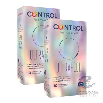 Control Ultrafeel Preservativos 2 Envases 10 Unidades Pack