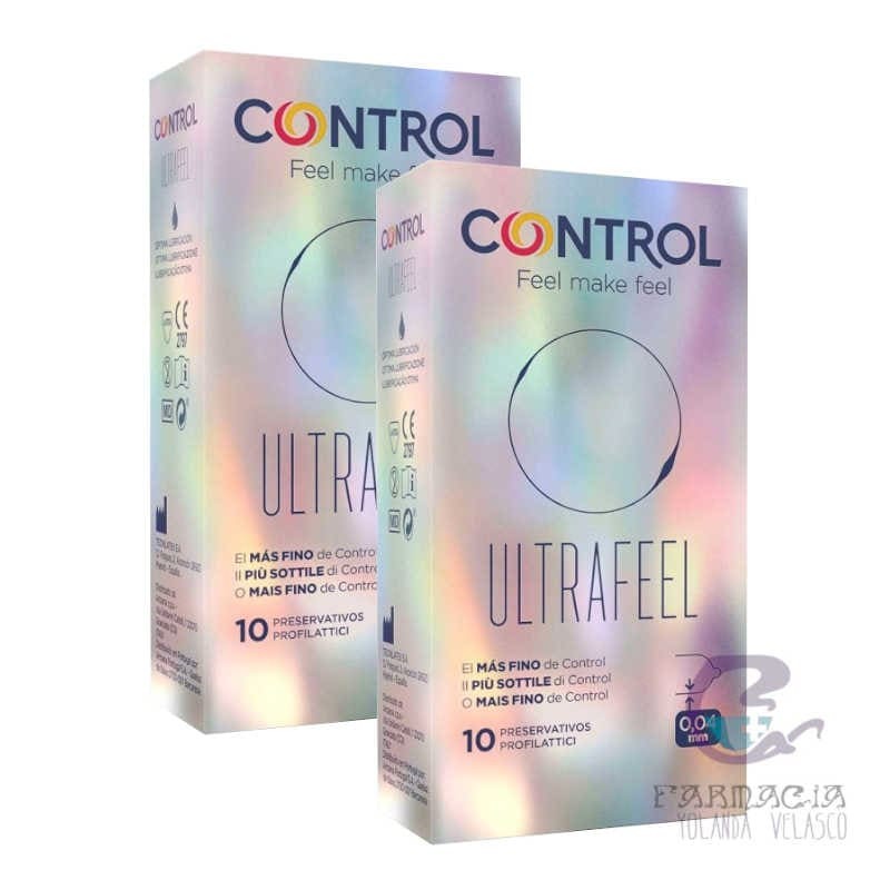 Control Ultrafeel Preservativos 2 Envases 10 Unidades Pack