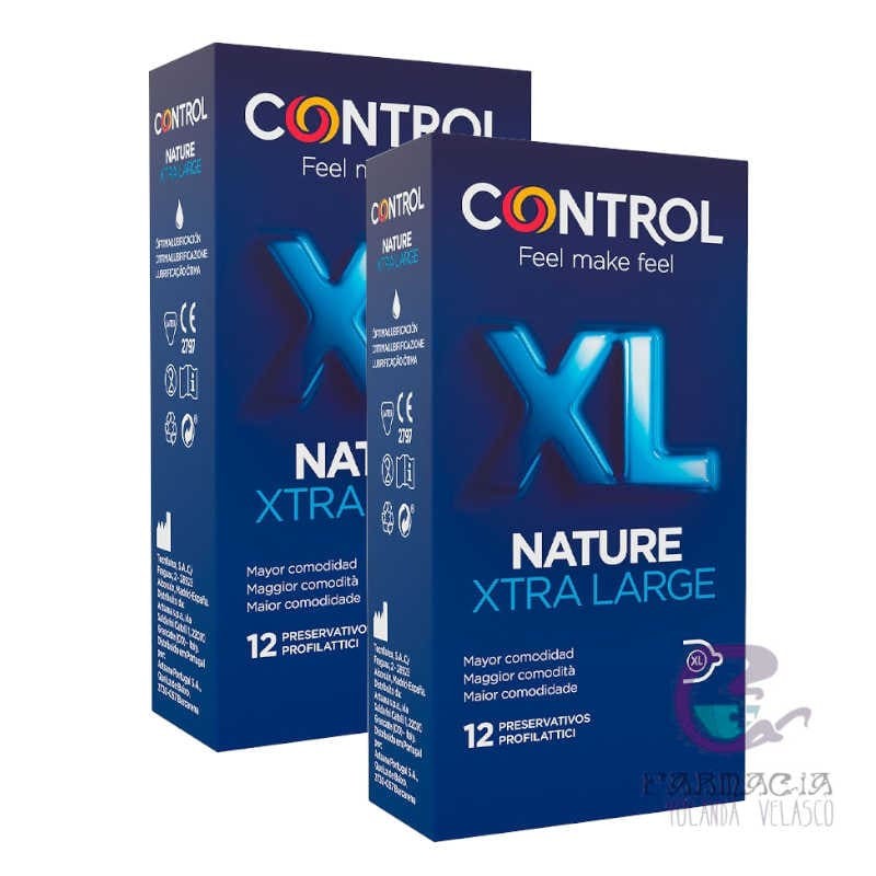 Control Nature XL Preservativos Pack Ahorro 12+12 Unidades