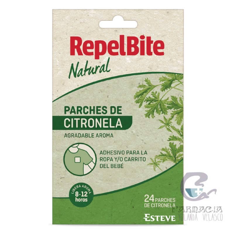 Repel Bite Natural Parches Ropa Citronella 24 Aplicaciones