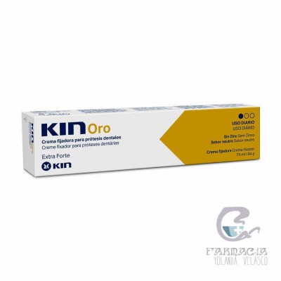 Kin Oro Crema Fijadora Adhesivo Prótesis Dental 75 ml