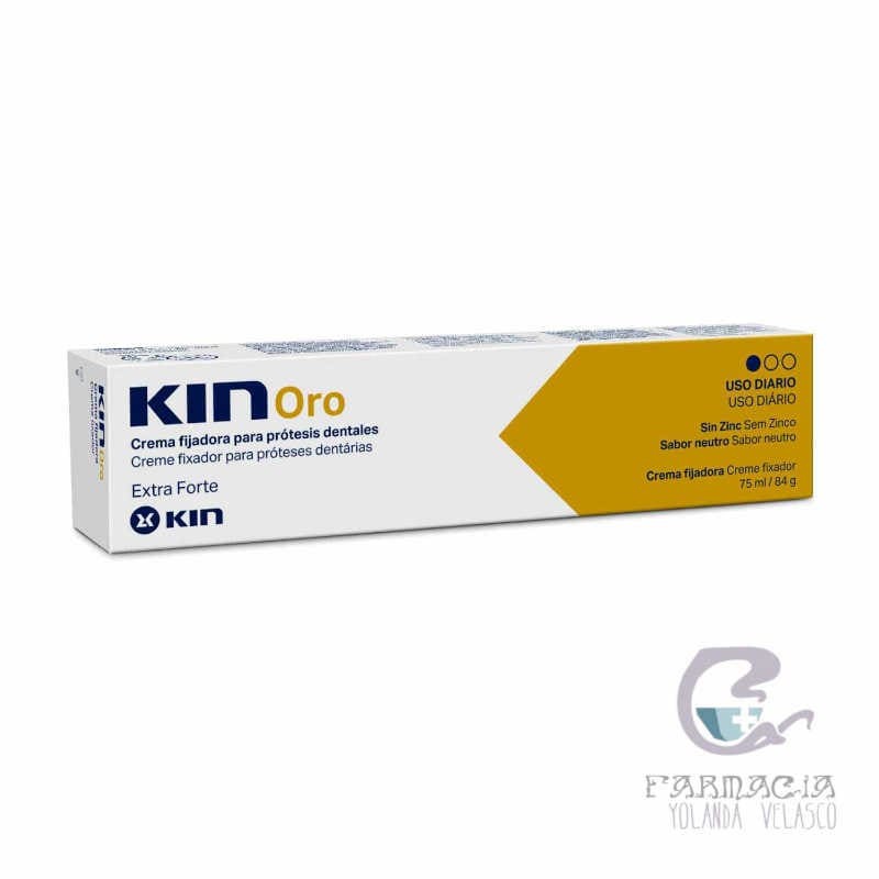 Kin Oro Crema Fijadora Adhesivo Prótesis Dental 75 ml