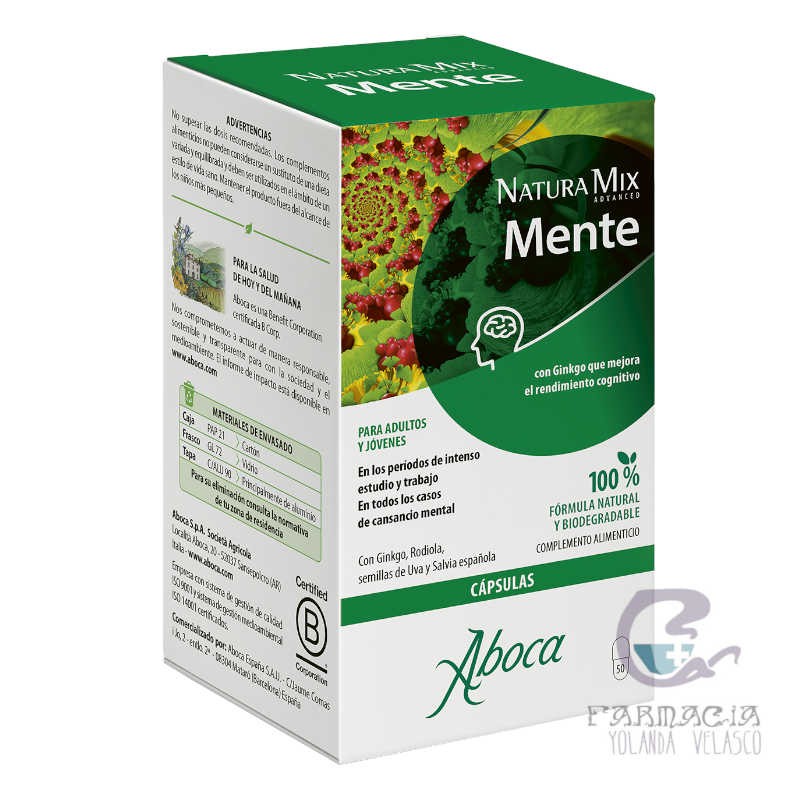Aboca Natura Mix Advanced Mente 50 Cápsulas
