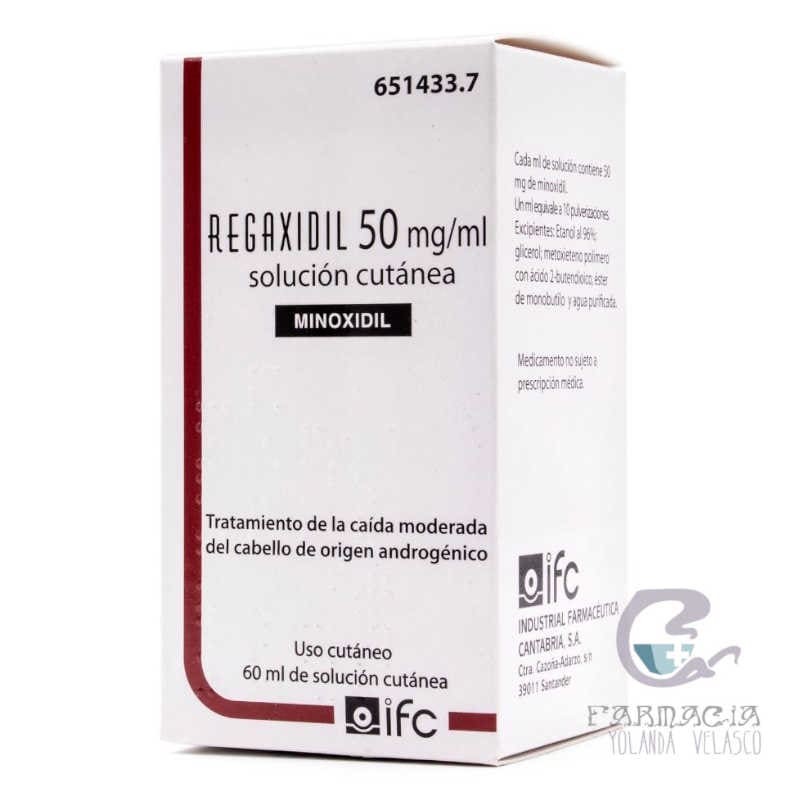 Regaxidil 50 mg/ml Solución Cutánea 1 Frasco 60 ml