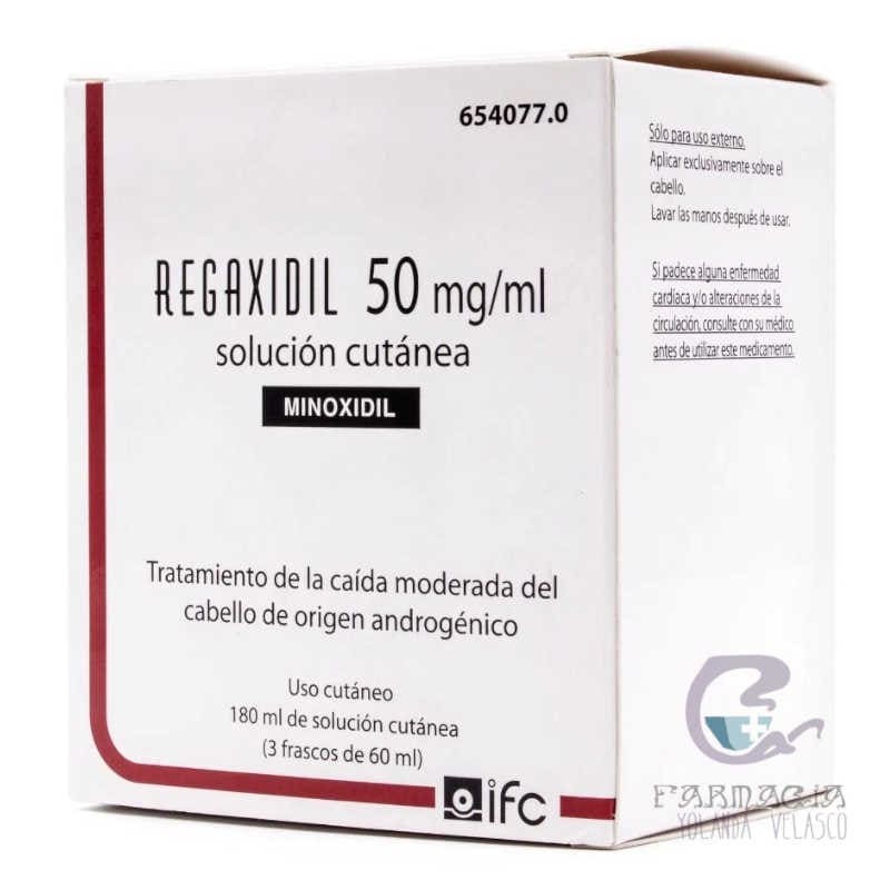 Regaxidil 50 mg/ml Solución Cutánea 3 Frascos 60 ml
