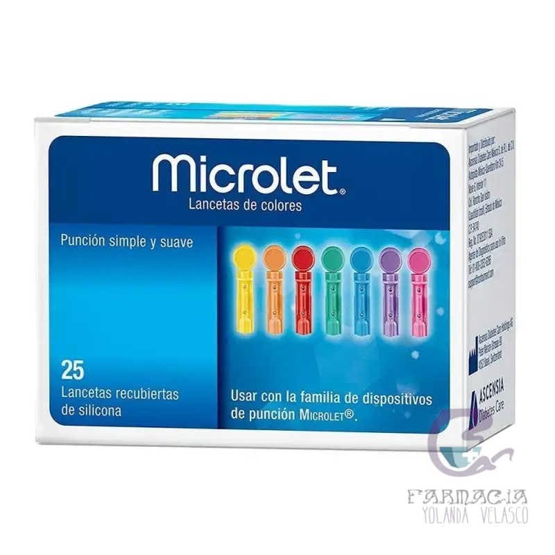 Microlet Lancetas de Colores 25 Unidades