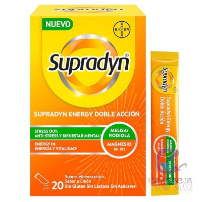 Supradyn Energy Doble Acción 20 Sobres Efervescentes