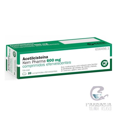 Acetilcisteina Kern Pharma EFG 600 mg 20 Comprimidos Efervescentes