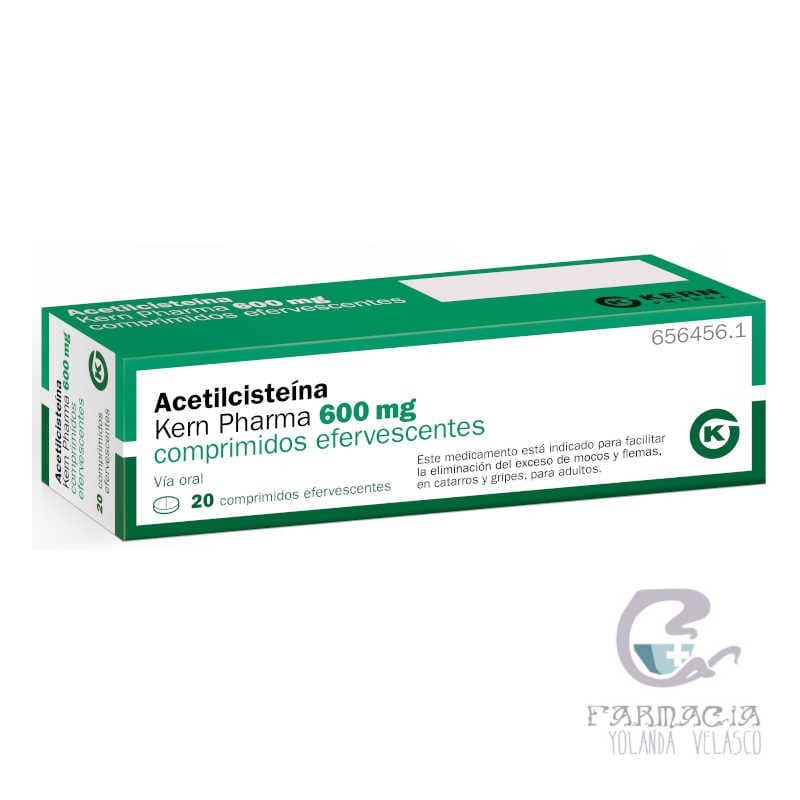 Acetilcisteina Kern Pharma EFG 600 mg 20 Comprimidos Efervescentes
