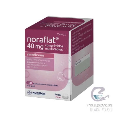 Noraflat 40 mg 100 Comprimidos Masticables