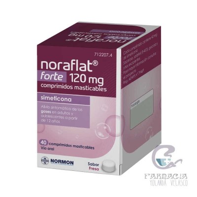 Noraflat Forte 120 mg 40 Comprimidos Masticables