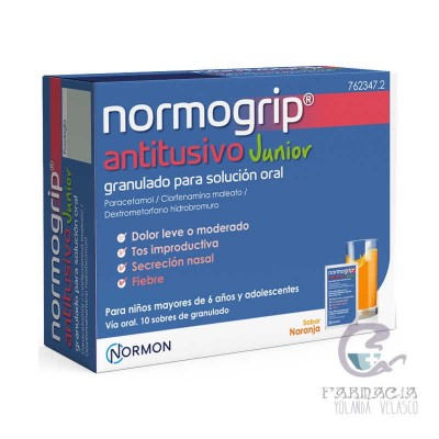 Normogrip Antitusivo Junior 10 Sobres Granulado Para Solución Oral