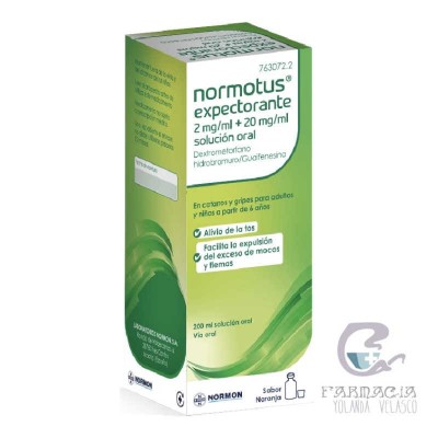 Normotus Expectorante 2 mg/ml + 20 mg/ml solución Oral 200 ml