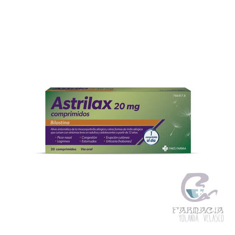 Astrilax 20 mg 20 Comprimidos