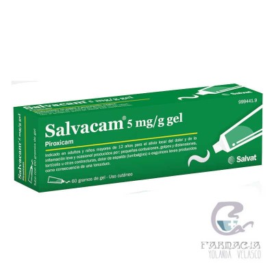 Salvacam Gel 5mg/g Gel Tópico 60 gr