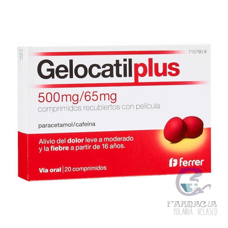 Gelocatil Plus 500/65 mg 20 Comprimidos Recubiertos