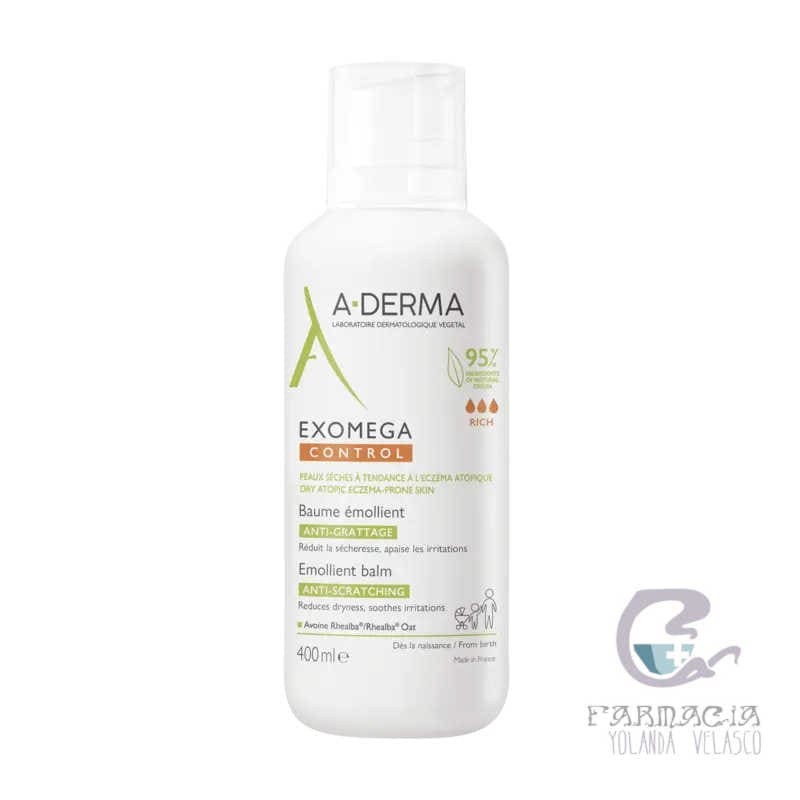 A-Derma Exomega Control Bálsamo Emoliente 1 Envase 400 ml