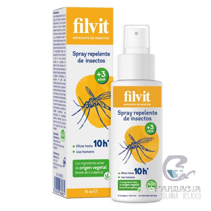 Filvit Spray Repelente Insectos y Garrapatas 75 ml