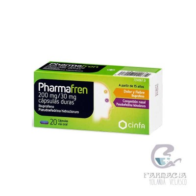 Pharmafren 200 mg/30 mg 20 Cápsulas