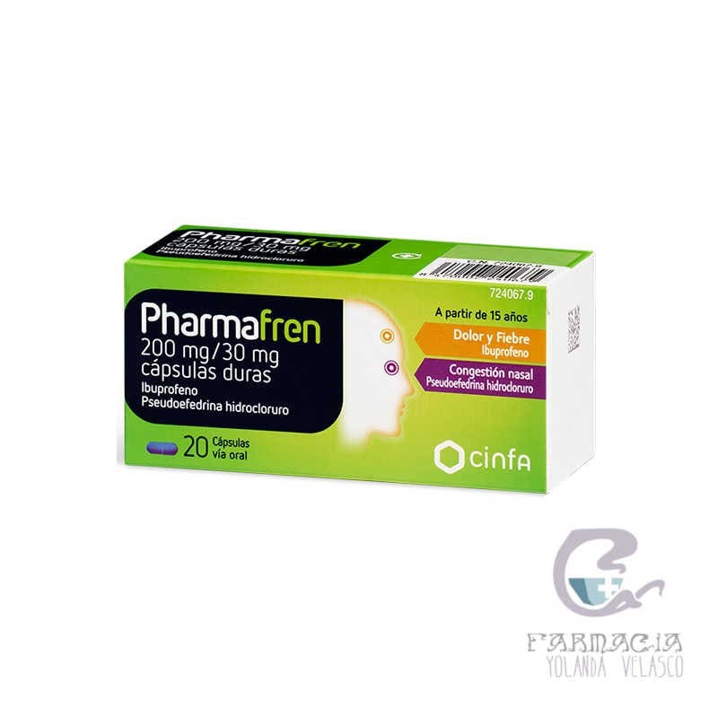 Pharmafren 200 mg/30 mg 20 Cápsulas