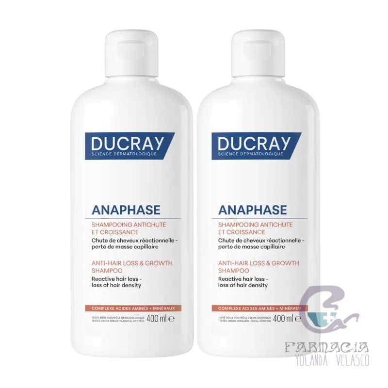 Ducray Pack Duo Anaphase+ Champú Caída del Cabello Reaccional 2x400 ml
