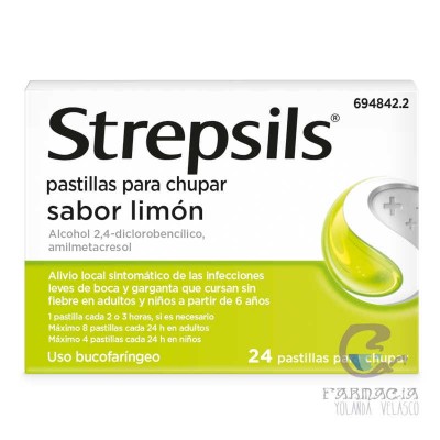 Strepsils 24 Pastillas Para Chupar Limón