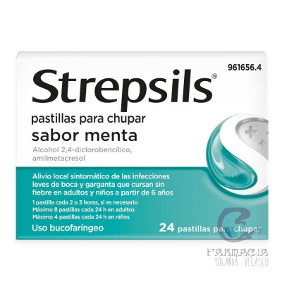 Strepsils 24 Pastillas Para Chupar Menta