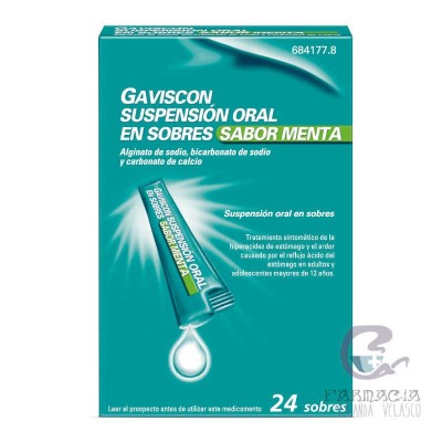 Gaviscon 24 Sobres Suspensión Oral Menta 10 ml