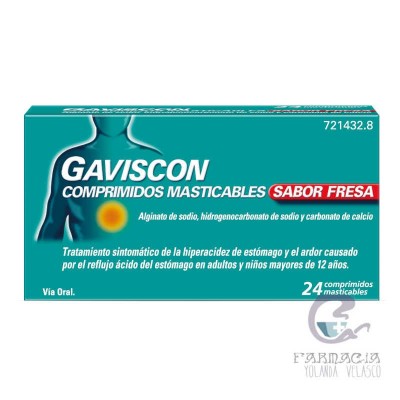 Gaviscon 24 Comprimidos Masticables Fresa