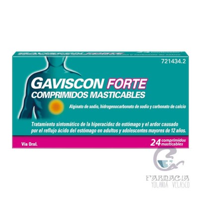 Gaviscon Forte 24 Comprimidos Masticables