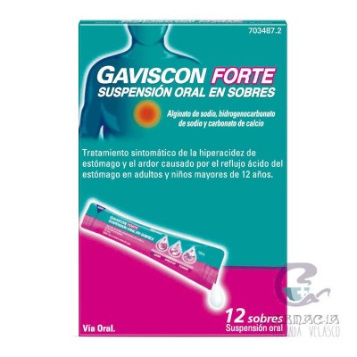 Gaviscon Forte 12 Sobres Suspensión Oral 10 ml Sabor Frutos del Bosque