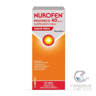 Nurofen Pediátrico 40 mg/ml Suspensión Oral 150 ml Sabor Fresa