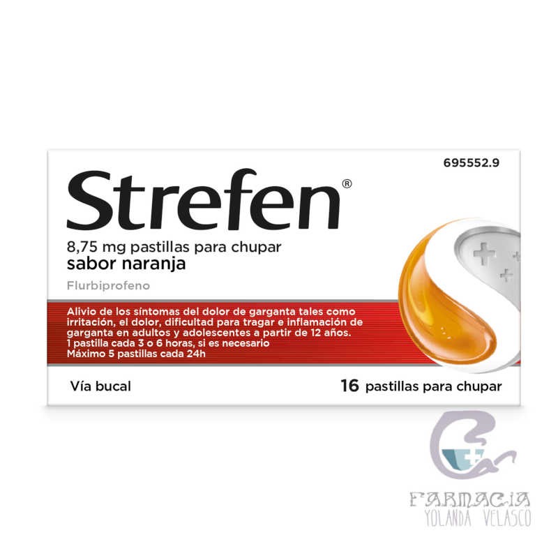 Strefen 8.75 mg 16 Pastillas Para Chupar Naranja