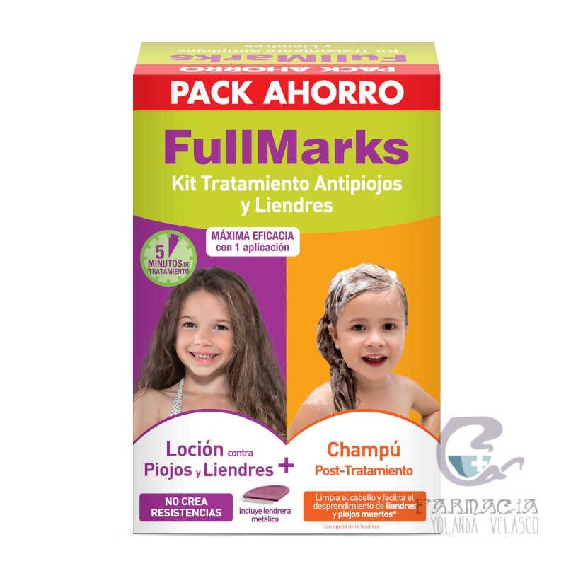 Fullmarks Antipiojos y Liendres Champú + Loción Kit 100+150 ml