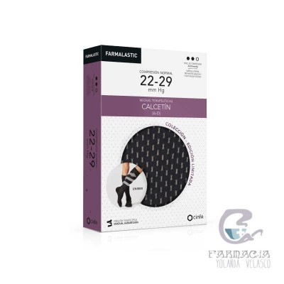 Farmalastic Calcetín Compresión Normal Colección 2 Unidades Talla Pequeña Color Azul Ojo Perdiz